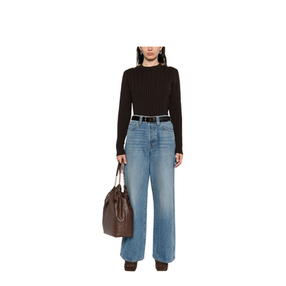 Coffee Brown Crew Neck Long Sleeve Sweater