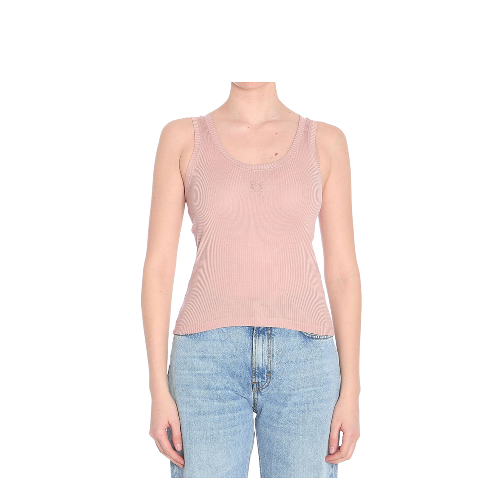 Anagram Tank Top in Silk Pink