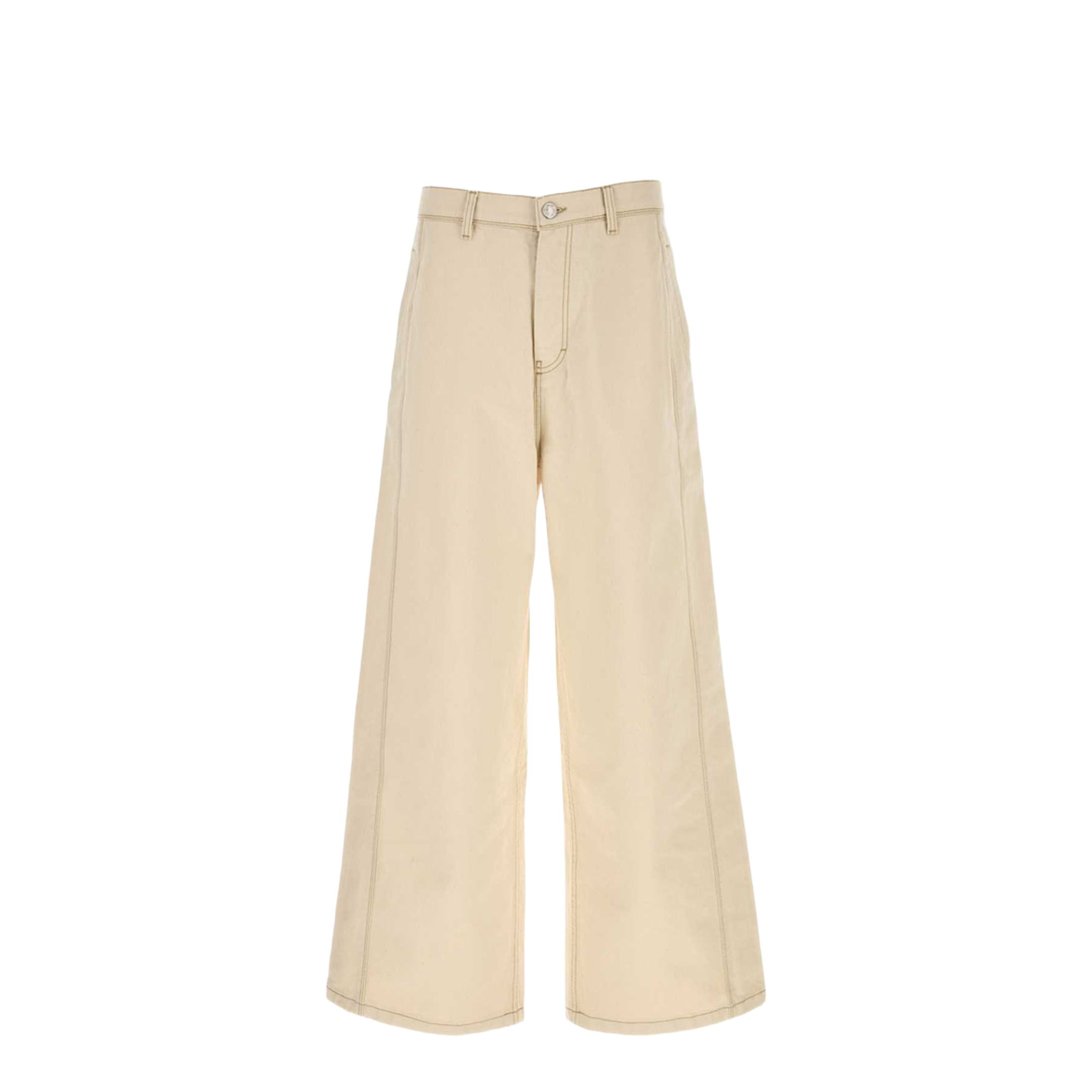 White Cotton Wide Fit Jeans