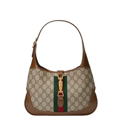 Ophidia Canvas Shoulder Bag - Brown