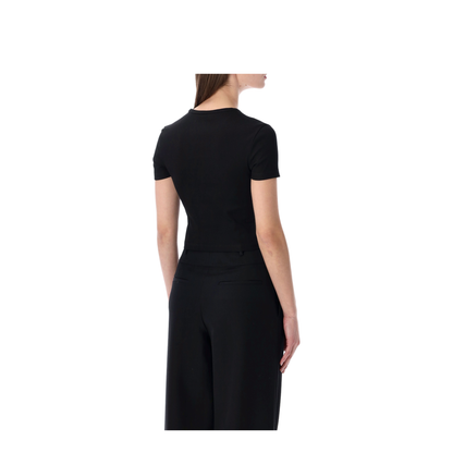 Black Cotton Top with Logo