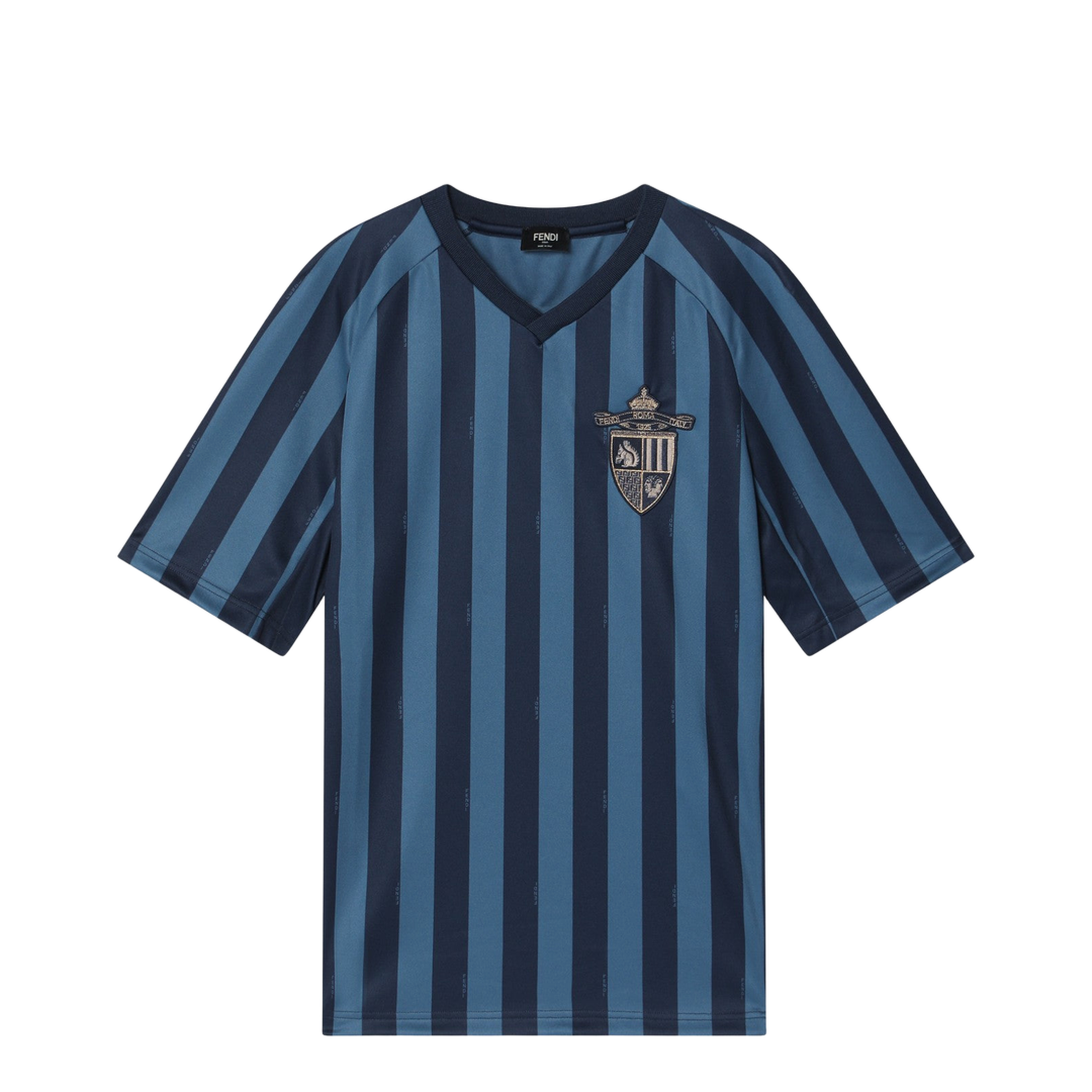 T-shirt in Blue Striped Pequin Fabric