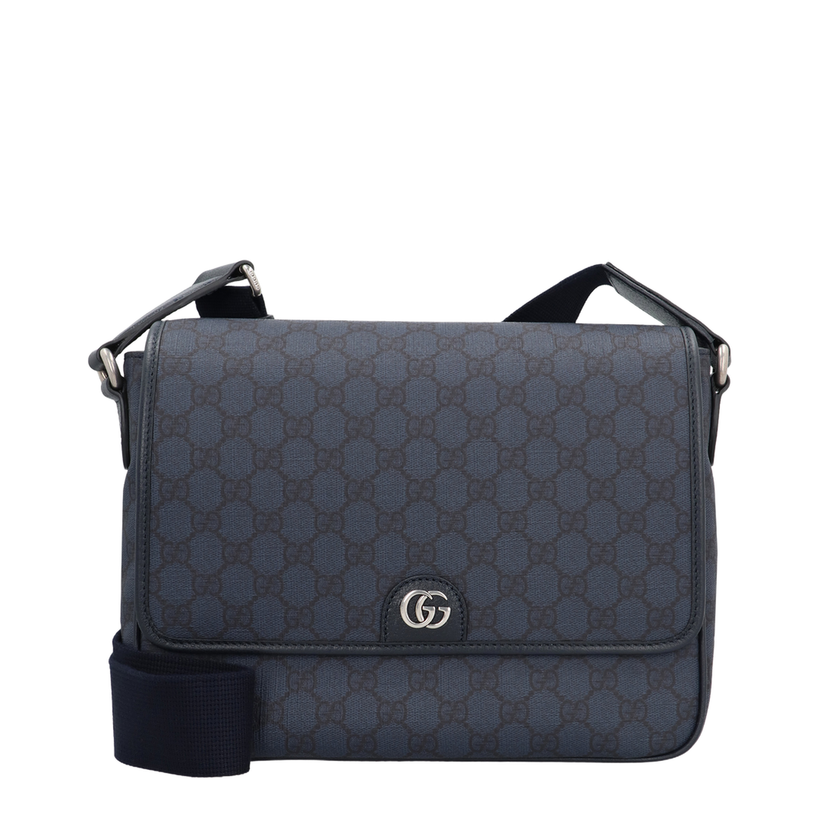 Ophidia Medium Canvas Messenger Bag - Navy Blue