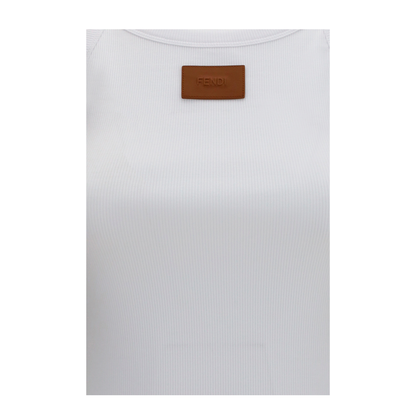 MAYFEYR - Fendi - Ribbed Cotton Tank Top - FS7966AW87
