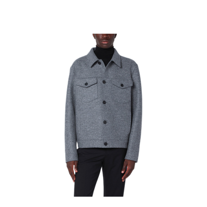 MAYFEYR - Harris Wharf London - Light Grey Wool Jacket - CH9331MLK139