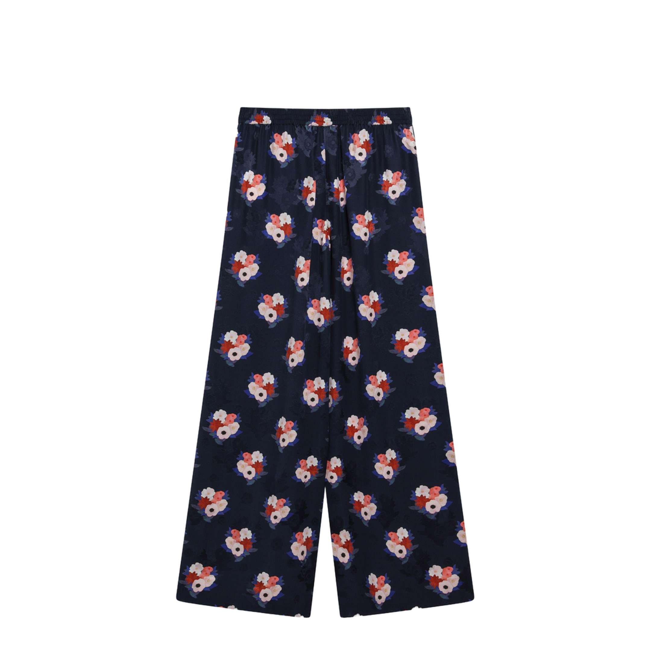 Dark Blue Silk Pyjama Trousers