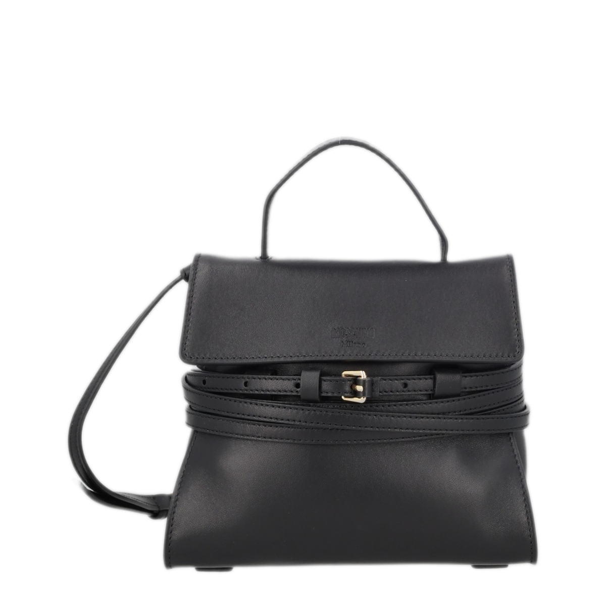 Tie Me Sheepskin Tote - Black