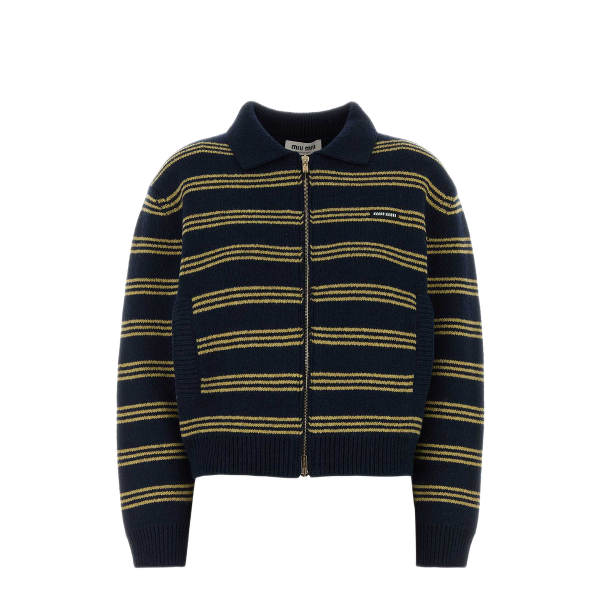MAYFEYR - Miu Miu - Embroidered Wool Blend Cardigan - MMF04ASOOO6300F0008