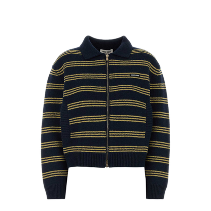 MAYFEYR - Miu Miu - Embroidered Wool Blend Cardigan - MMF04ASOOO6300F0008