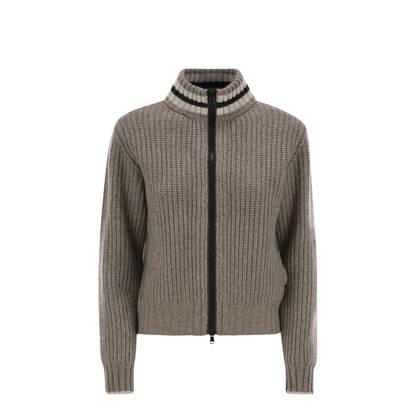 Cashmere Cardigan with Shiny Trims