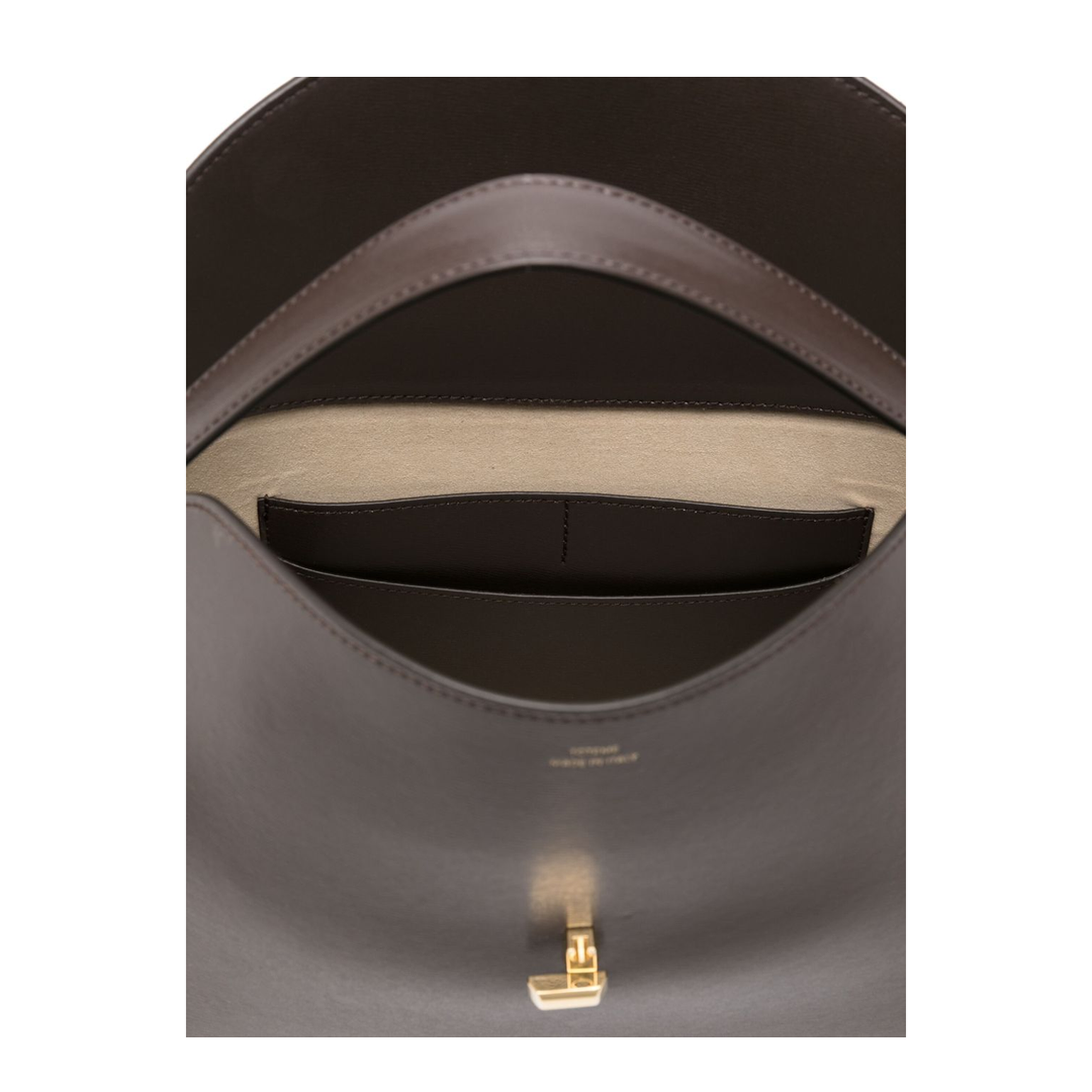 T-Lock Leather Top-Handle Bag - Bark