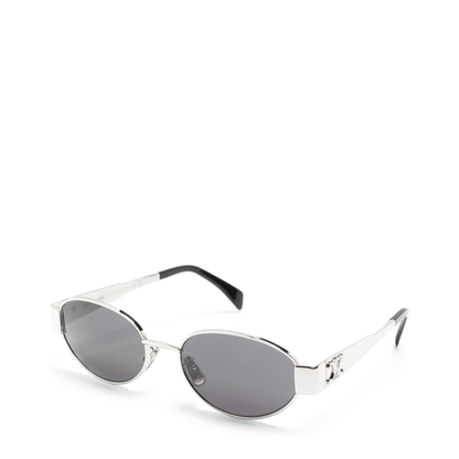 Triomphe Metal 01 Sunglasses in Metal - Silver / Smoke