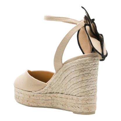 Coco Cotton Espadrilles Sandal in Beige
