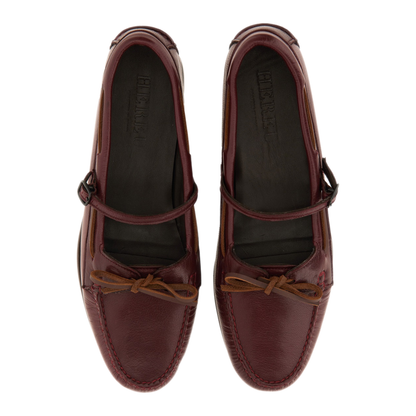 MAYFEYR - Hereu - Moccasin Mary Jane Loreau Supple Shiny - LOSSWFA250077BURGUNDY