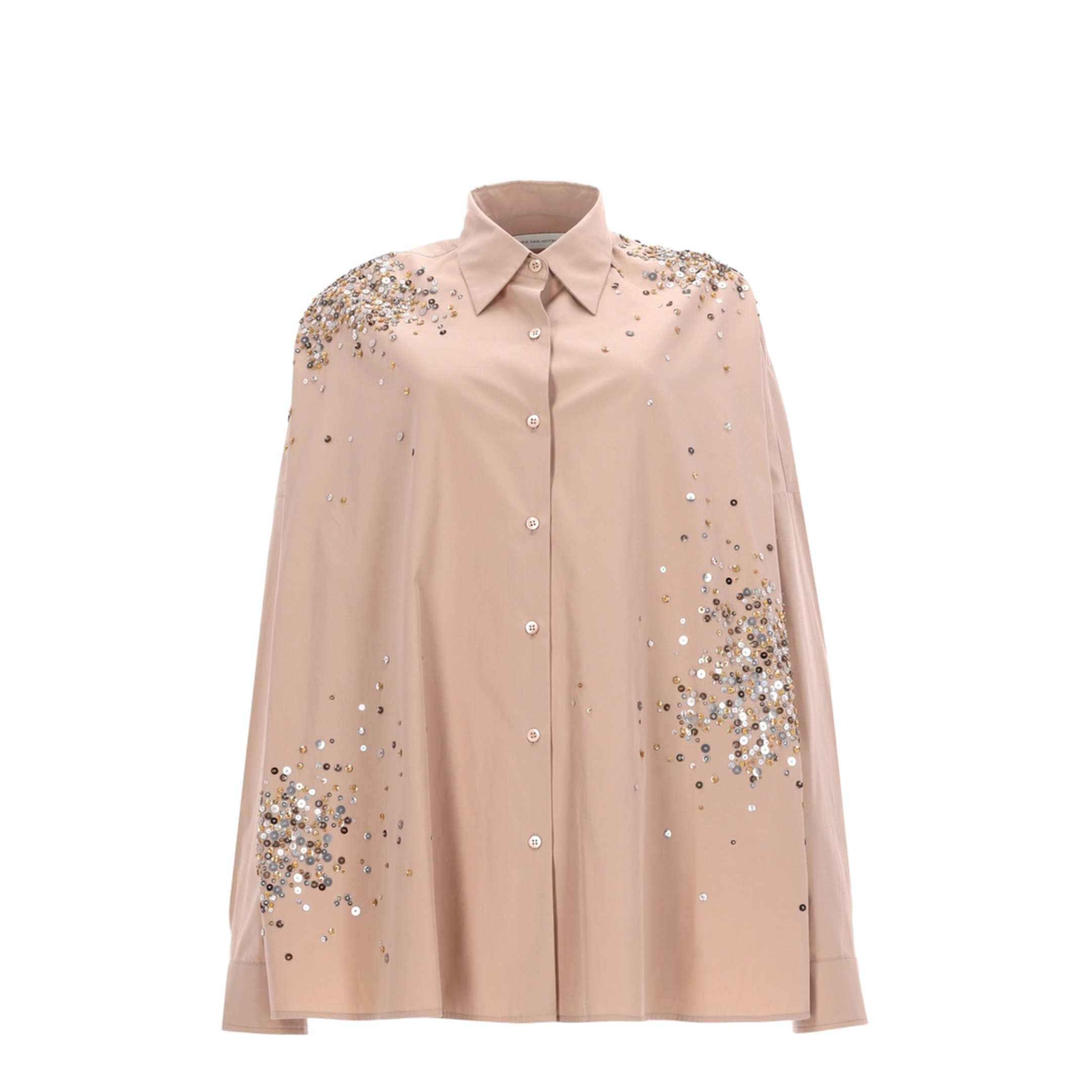 Casia Oversized Shirt in Embroidered Poplin