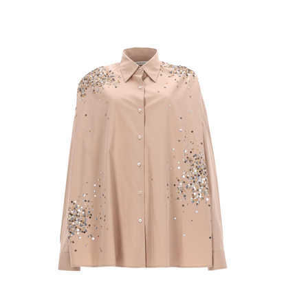 Casia Oversized Shirt in Embroidered Poplin