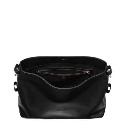 Beatrix Medium Leather Shoulder Bag - Black