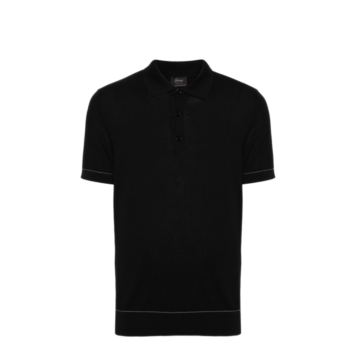 MAYFEYR - Brioni - Cotton Polo Shirt Black - UMR20OP0K151012