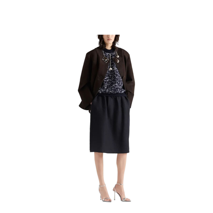 MAYFEYR - Prada - Chevron Wool Midi Skirt - P134ZGSOOO18DE