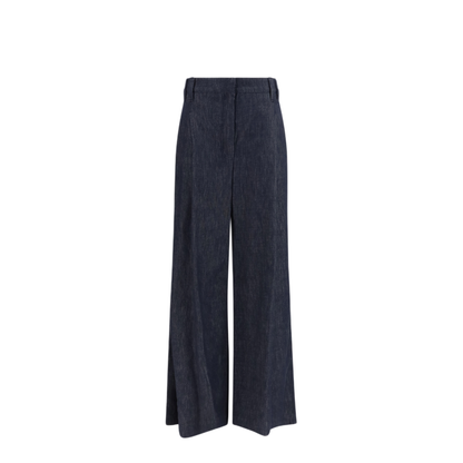 MAYFEYR - Brunello Cucinelli - Denim Effect Twill Wide Pants - MB125P5759