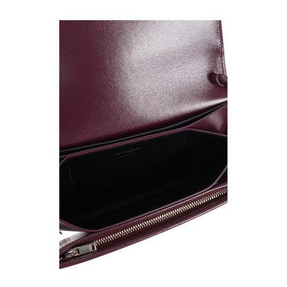 Leather Crossbody Bag with Side Tassels