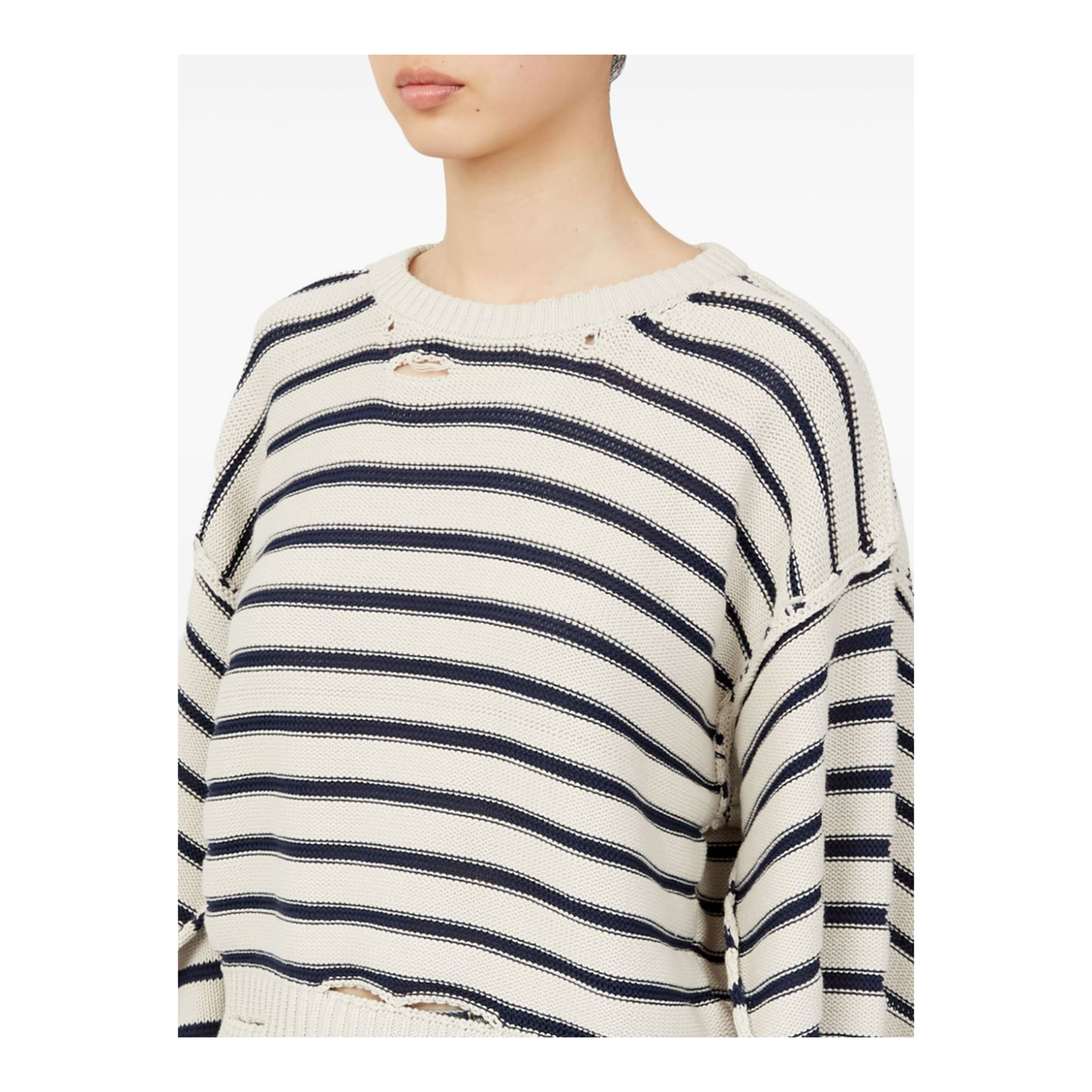Cotton Knitted Striped Jumper