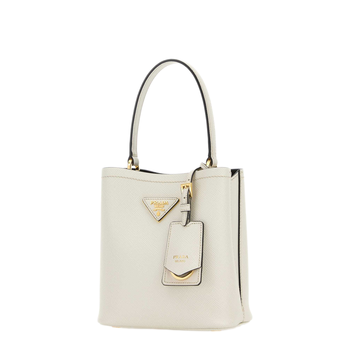 MAYFEYR - Prada - Ivory Leather Small Panier Handbag - 1BA217VOOD2ERXF0LH8