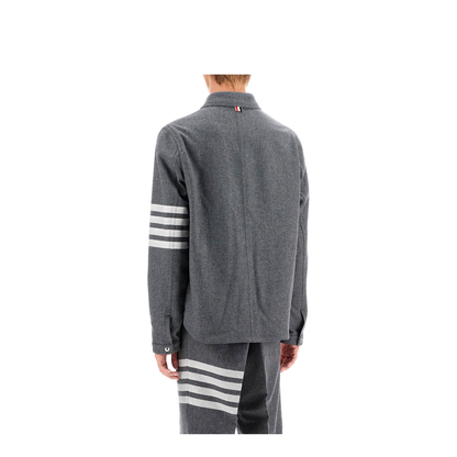 Thom Browne '4 Bar' Grey Wool Blend Jacket