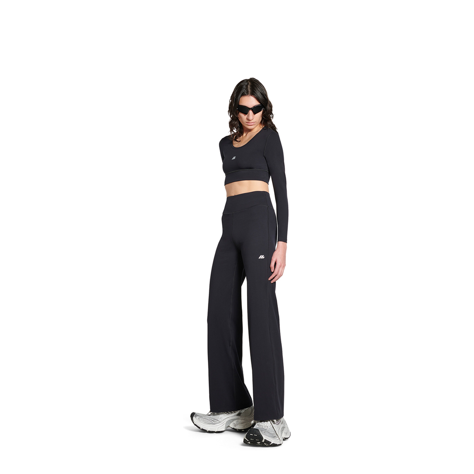 Black Activewear Flared Slim Lounge Pants