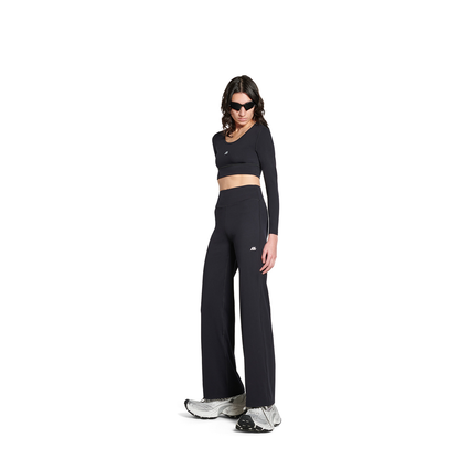 Black Activewear Flared Slim Lounge Pants