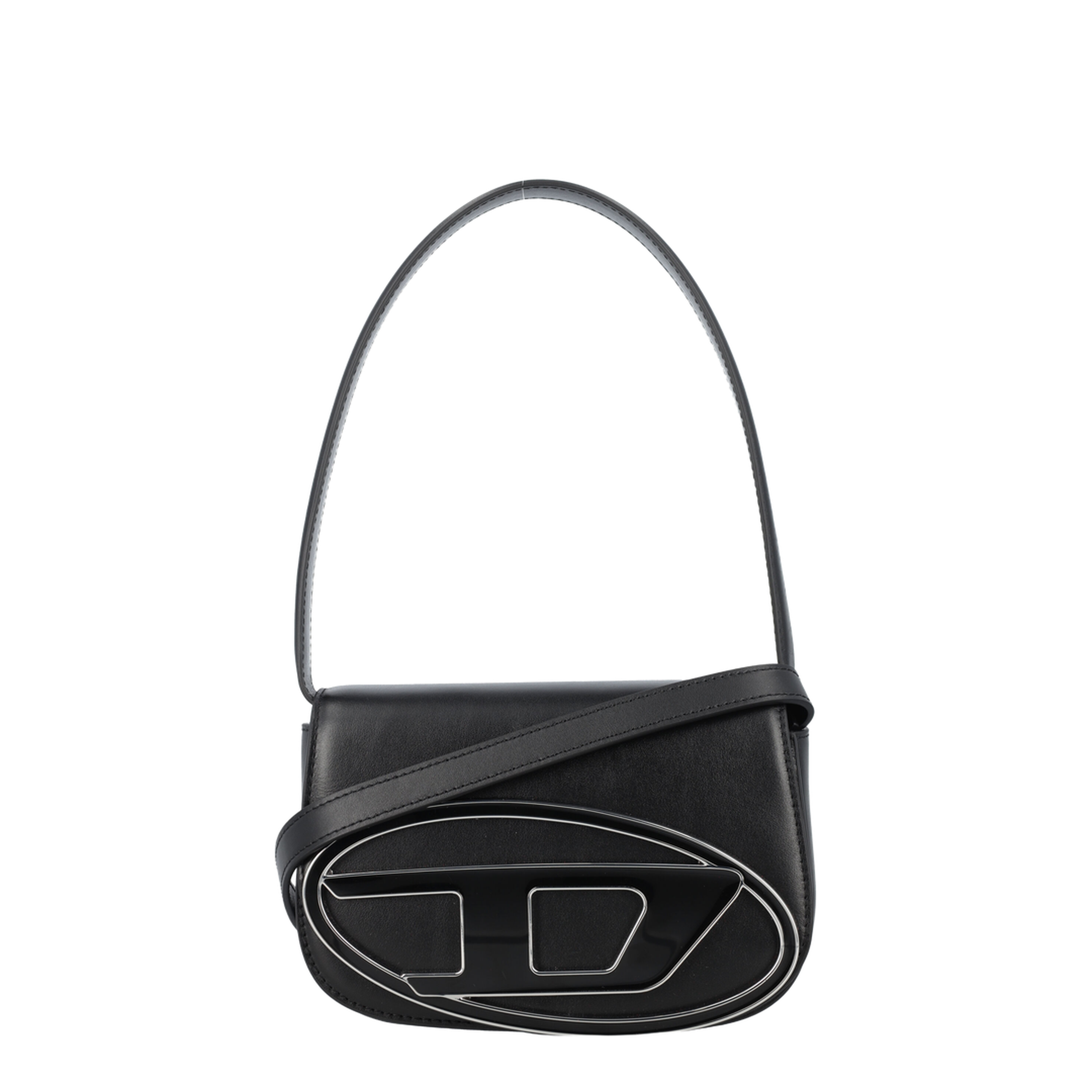 1DR-Iconic Nappa Leather Shoulder Bag - Black