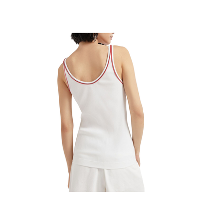 Ribbed Jersey Top in Off-White