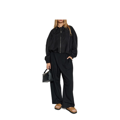 Balloon Jacket in Cupro Blend Black