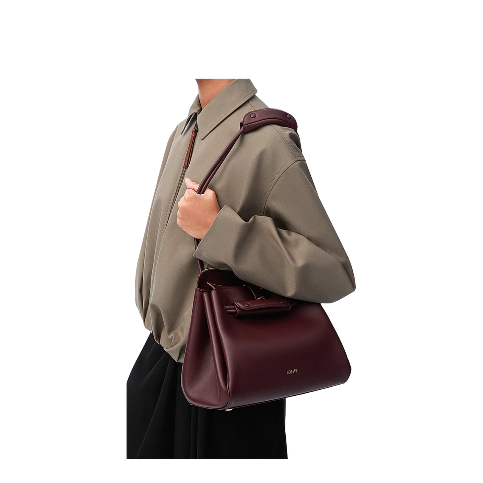 Puzzle Fold Pouch in Shiny Nappa Calfskin