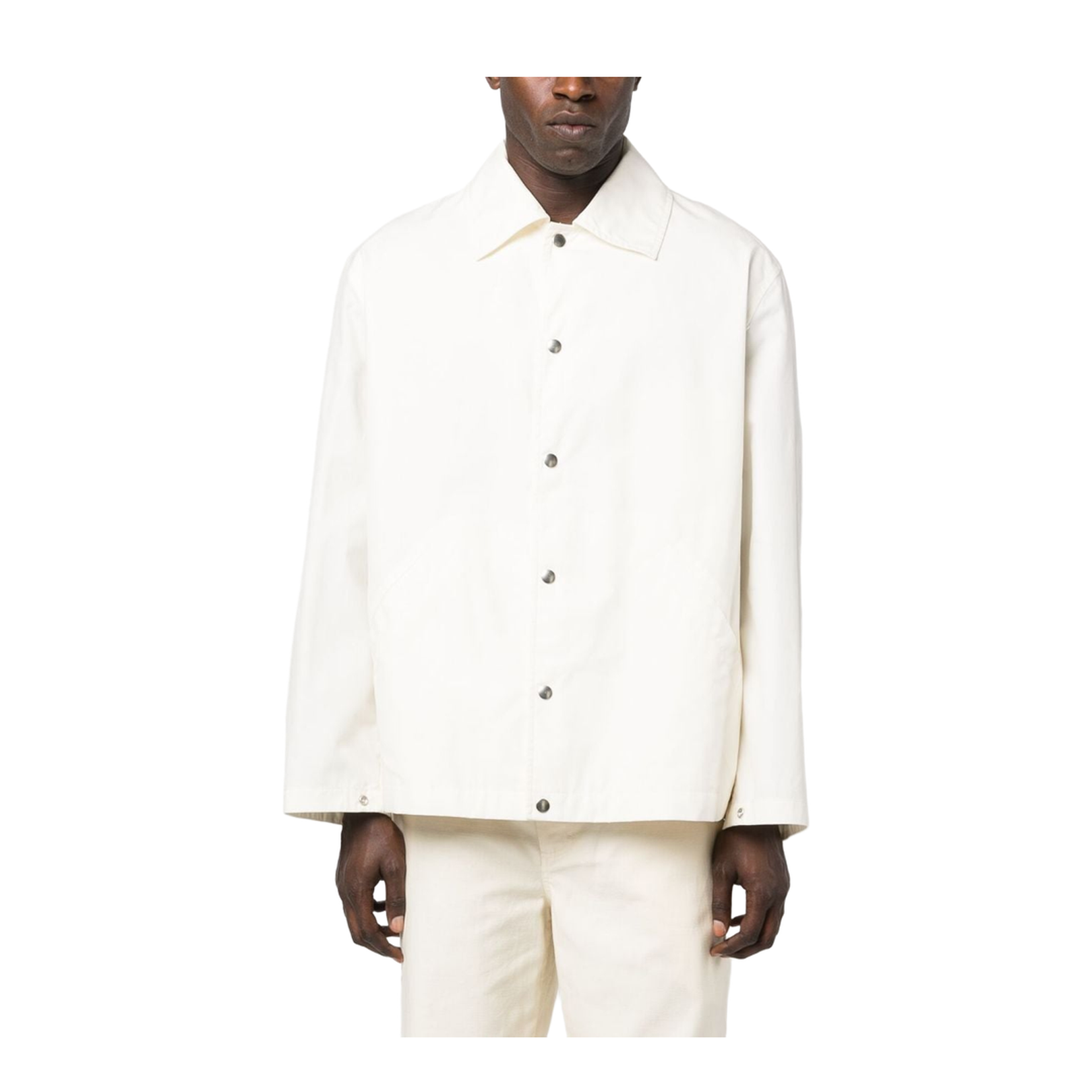 Logo-Print Cotton Shirt Jacket