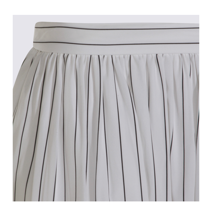 Striped Lightweight Cotton Skirt