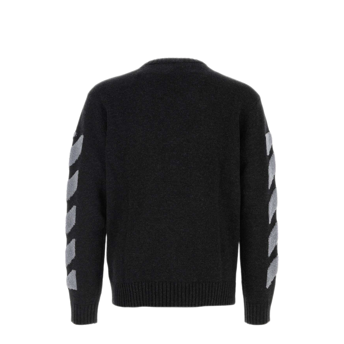 MAYFEYR - Off-White - Diag Fuzzy Knit Crewneck - 44MHE087F26K002010ANTRACITE