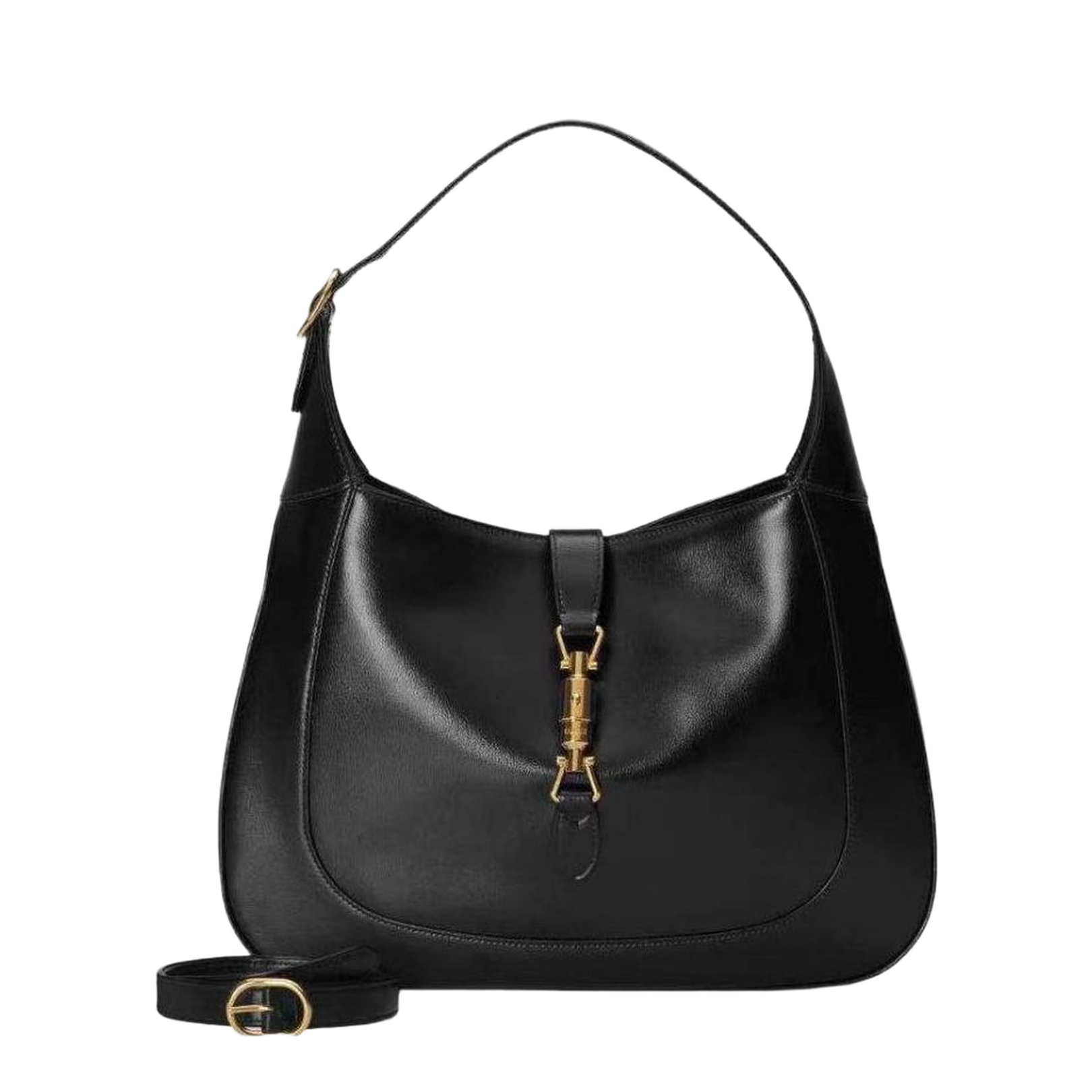 Black Leather Hobo Jackie 1961 Handbag