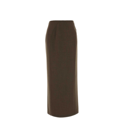 MAYFEYR - Jil Sander - Brown Stretch Wool Blend Skirt - J02MA0417J40325601