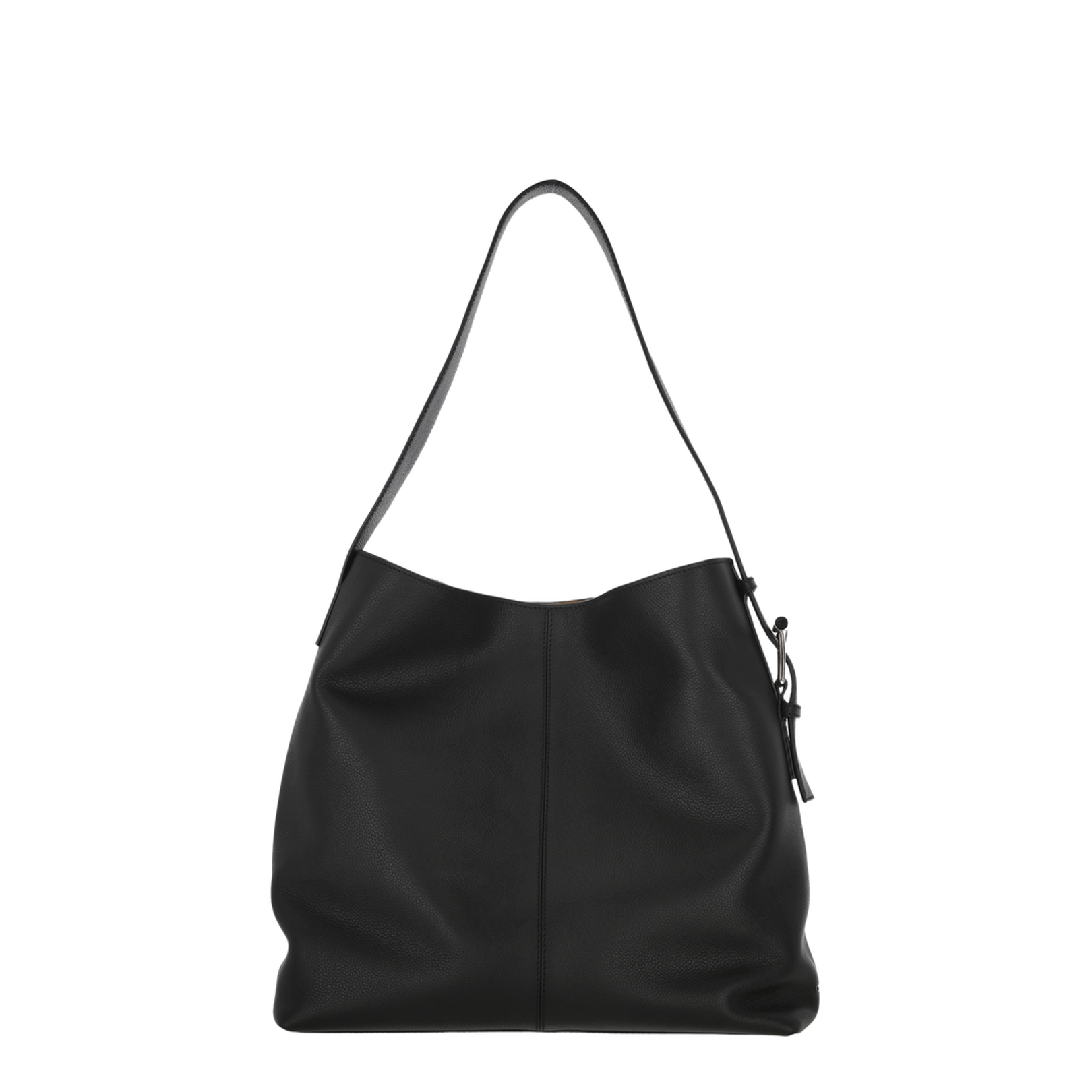 Grainy Leather Sling T-Bar Shoulder Bag
