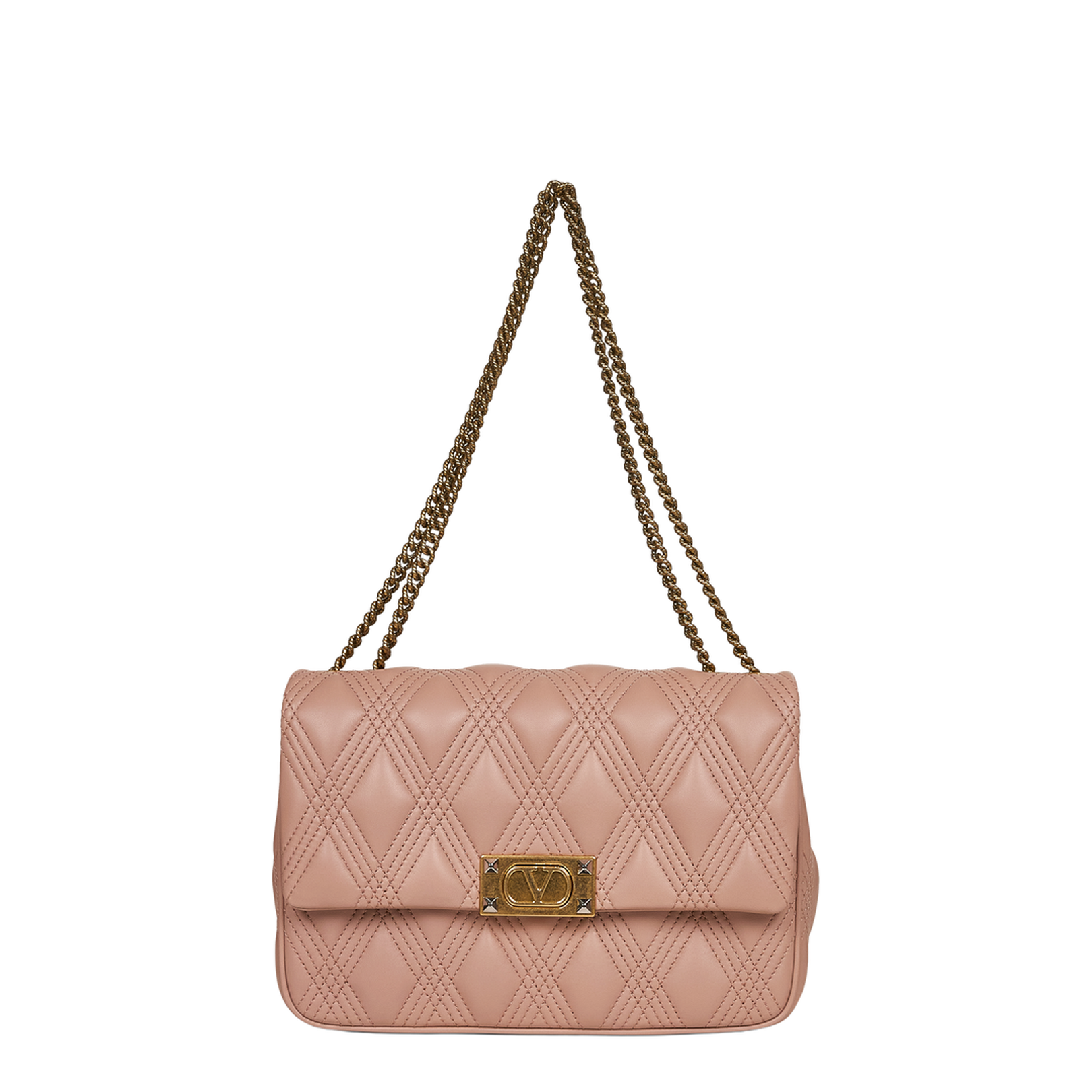 Diamond-Quilted Shoulder Bag