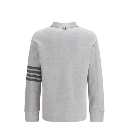 MAYFEYR - Thom Browne - Piqu Long Sleeve Polo - MJP234AJ0248050