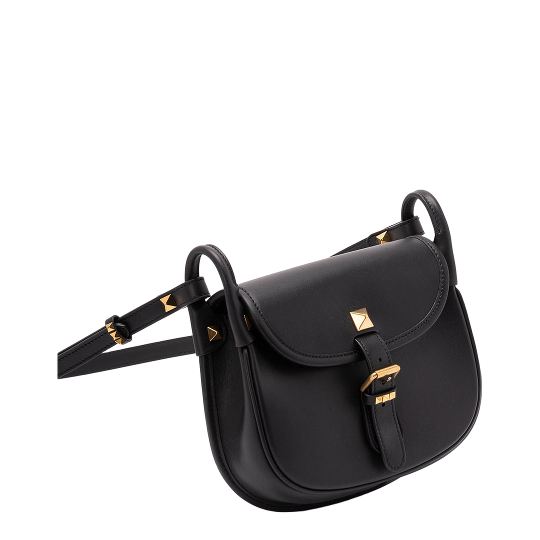 Flaneuse Leather Crossbody Bag - Black