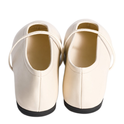 Cream Leather Sneakers