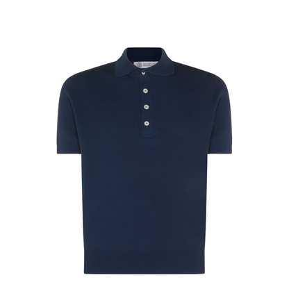Button-Fastening Short-Sleeve Polo Shirt