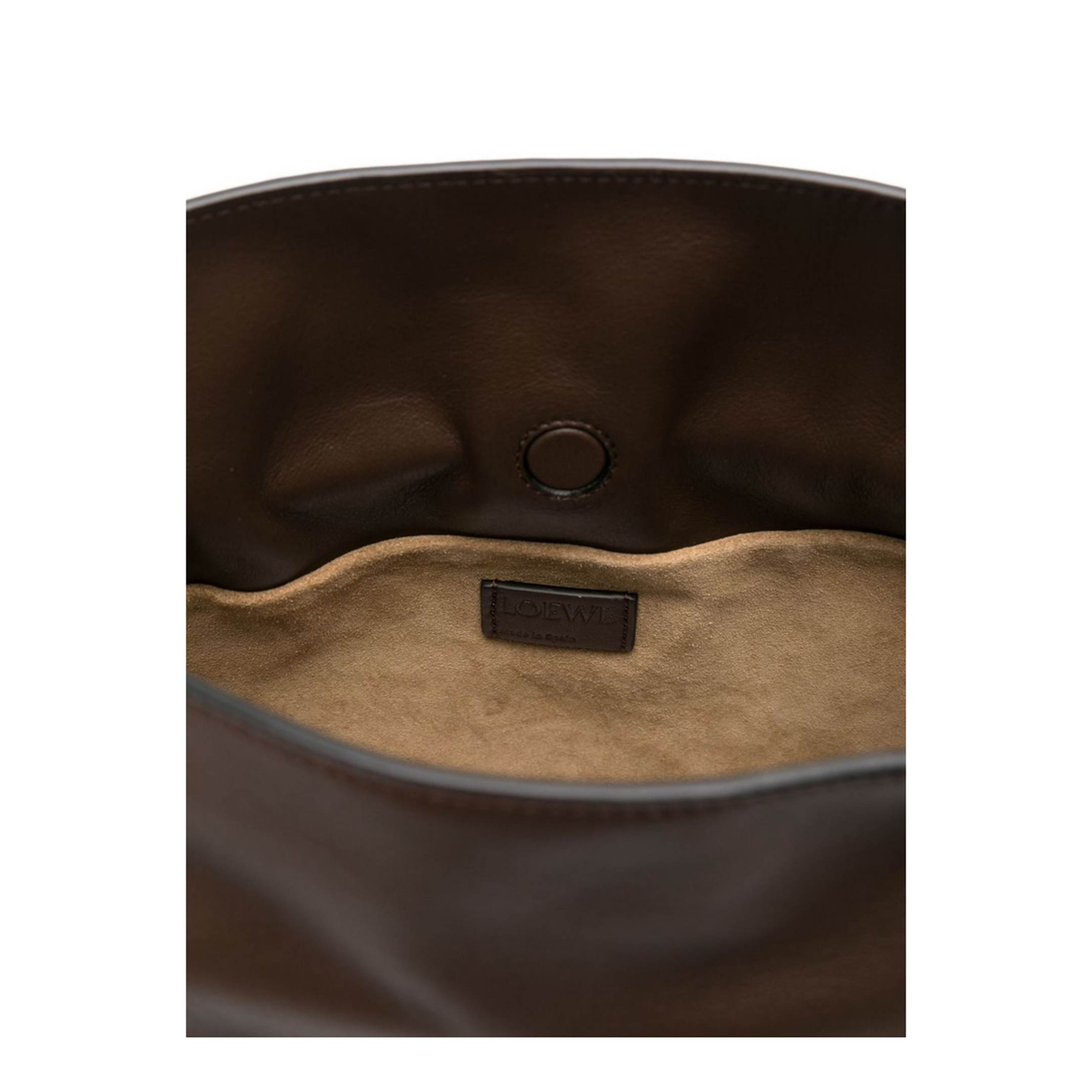 Flamenco Medium Leather Clutch Bag - Brown