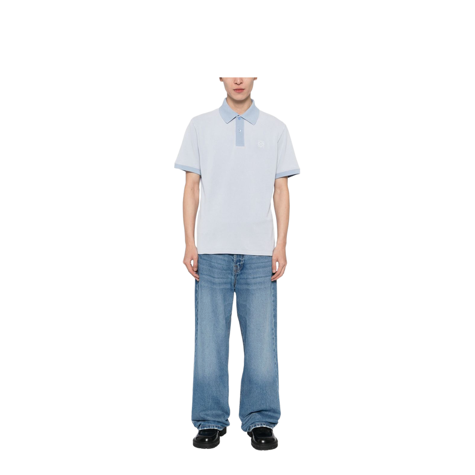 Polo in Cotton Blue