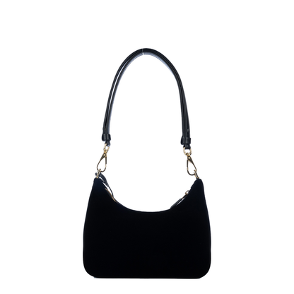 Black Velvet Mini Shoulder Bag