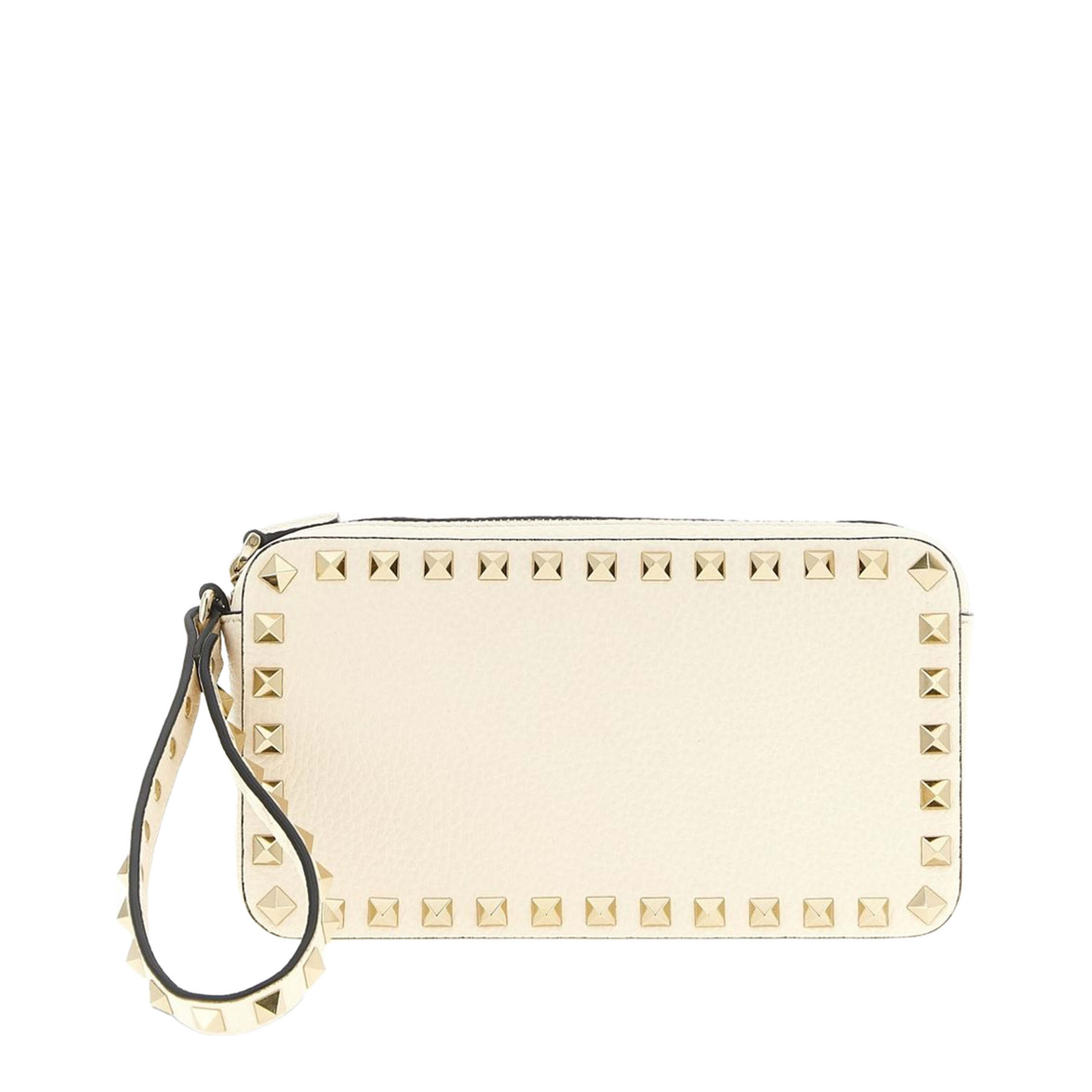 Rockstud Mini Grainy Calfskin Crossbody - Ivory
