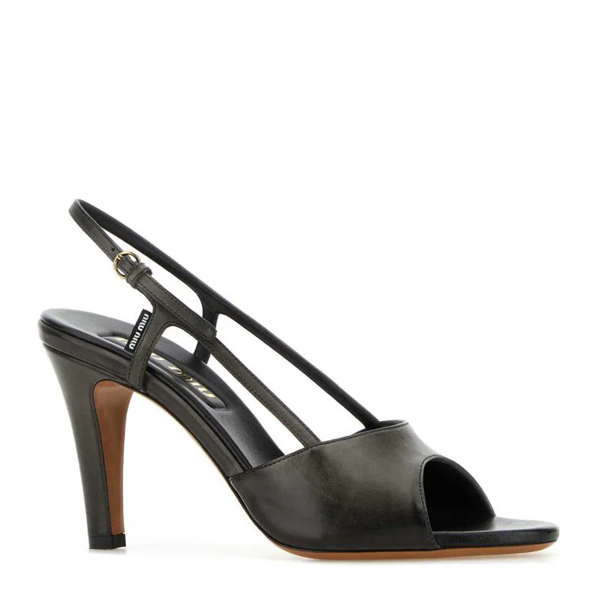 MAYFEYR - Miu Miu - Black Leather Sandals - 5X547EF085537F0002